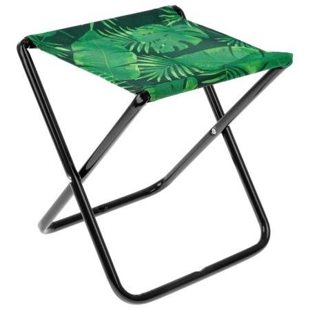 Folding ps stool/2, 35 x 30 x 37 cm, tropical leaves-4