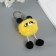 Fluffy on the ring "Panda Modnik" yellow 9x6x6 cm