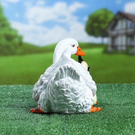 Garden figure "Duck with ducklings" 27x17x17cm-2