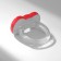 Ring "Bow", red color, 17 size