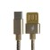 Type -C cable - usb, 2.1 a, metal braid, 1 meter, golden