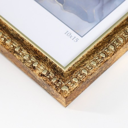 Photo frame Plastic "Kame" 10x15 cm, aged gold-2
