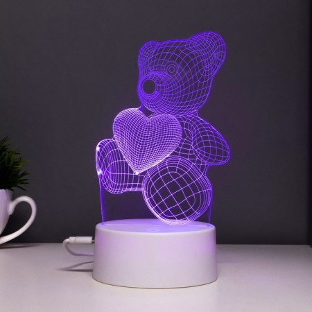 Sensor lamp "Mishutka" LED 7 colors USB/from white batteries-6