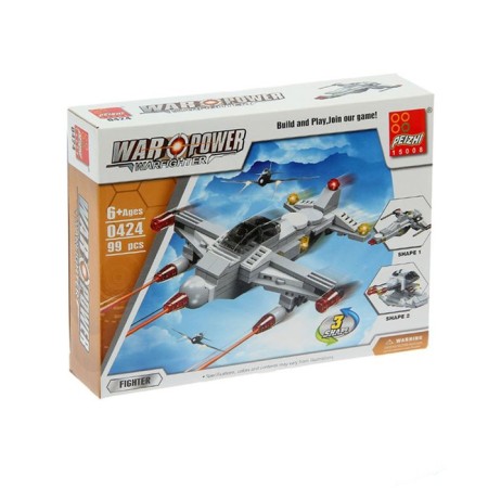 Designer "Fighter", 99 parts, 3 assembly options-1
