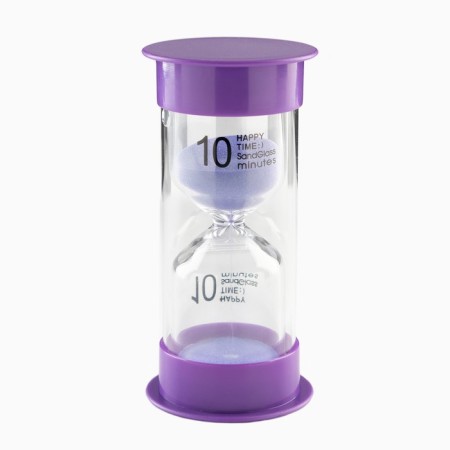 Happy Time sand clock, 10 minutes, 12 x 5.5 cm, lilac