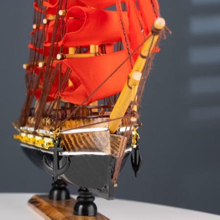 Ship "Scarlet Sails", brown hull, 43*8*37cm-1