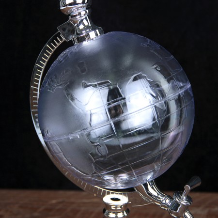 Beer Tower with a funnel "Earth ball", 1.9 l, silver color-10