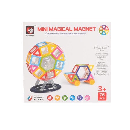 Magnetic designer "Mini-magic magnet", 76 parts-2