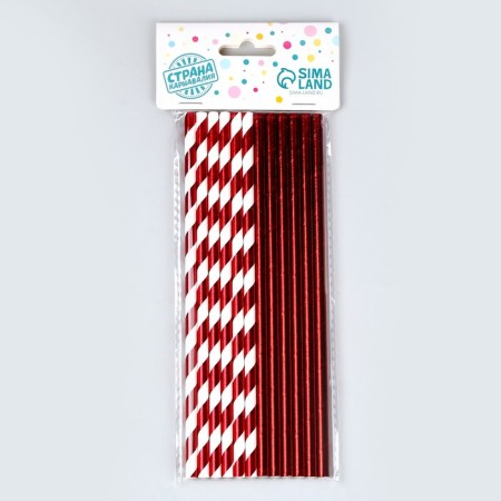 Assortment cocktail tubes, 12 pieces in a set, red color-2