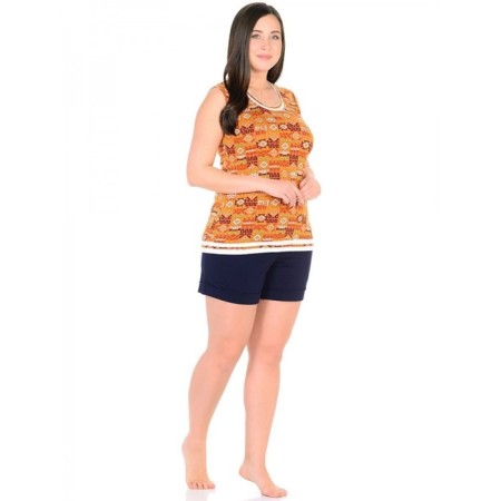 Female blouse "Raisa", size 52, orange color-1