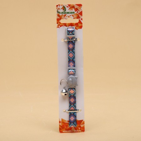 Kotzachi collar "kaleidoscope", with a bell, 30 x 1 cm, polyester-6