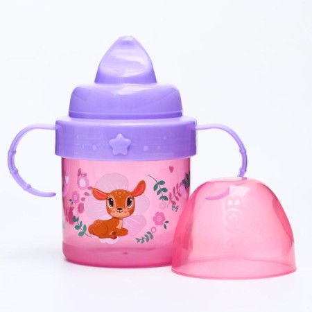 Children's stroke with solid nose "Reindeer. Mothers and kids ", 150 ml., With pens, pink color-3