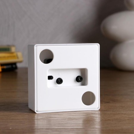 Alarm clock, 9 x 9 cm, white-1