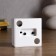 Alarm clock, 9 x 9 cm, white