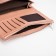 Women's wallet on the button, pink color