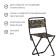 Folding stool, 38.5 x 37 x 65 cm, oak leaves