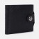 Male purse on a magnet, department for bills, for coins, for cards, black color
