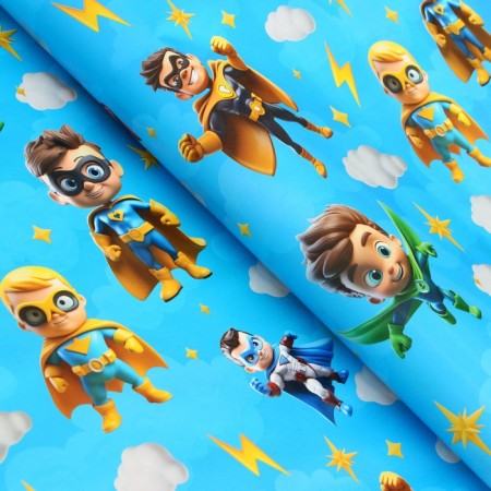 Package Paper, glossy "superheroes" 70 x 100 cm-1