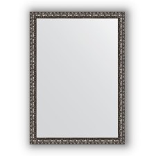 Mirror in the baguette frame - black silver 38 mm, 50 x 70 cm, evoForm