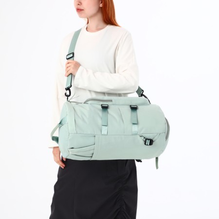 A backpack-samka with a zipper, 4 outer pockets, shoe compartment, green color-9