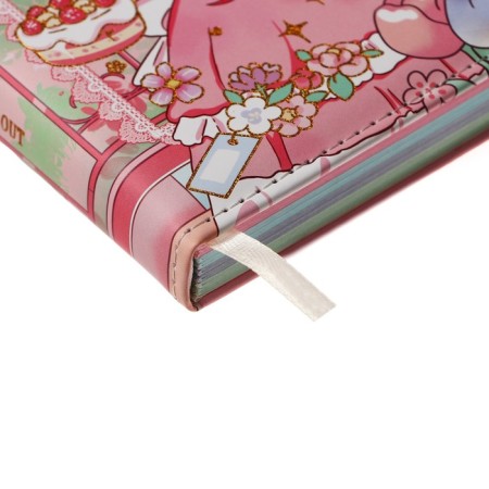 Gift notebook, A6+, 132 sheets, color block, with a curly knife, PVC cover, "anime", mix-6