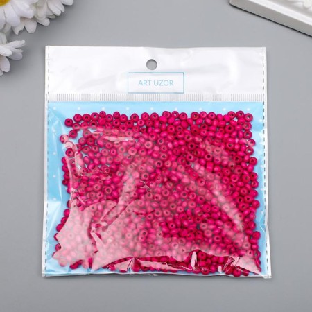 Beads for creativity wood "raspberry" set of 20 g 0.4x0.4 cm-2