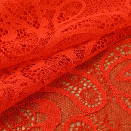 Lace elastic fabric, 230 mm × 2.7 ± 0.5 m, red color-1