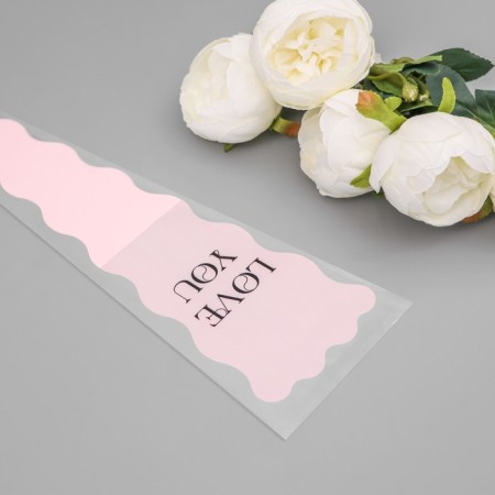 Package Concert Flowers, "Feelings", 12.5+4x45 cm, light pink-2