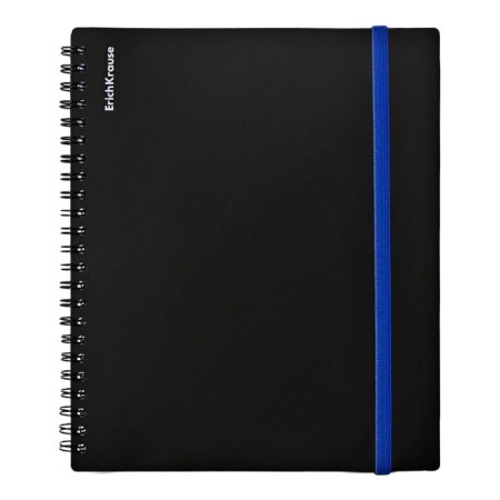 Notebook A5, 80 sheets in a cage on the crest Erichkrause "Accent", plastic toll cover, offset unit, whiteness 100%, mix-13