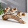Polystone souvenir "Three white elephants with a blanket from the Arab carpet on the horn" 9x4x17.5 cm