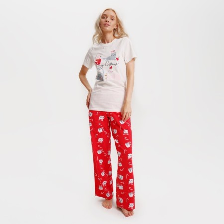 Pajama New Year's Women (T-shirt and Pants) KAFTAN CATS, size 48-50
