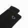 Women's socks "heart", black color, size 23-25