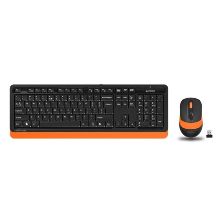 Keyboard + Mouse A4Tech FSTYLER FG1010 CLAV: Black/Orange Mouse: Black/Orange USB Besp 10046-6