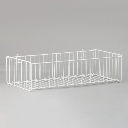 Basket on the grid, small, 600 × 280 × 160 mm, white color