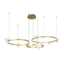 Suspended chandelier Arte Lamp Darcy A2187LM-3GO, LED, 170 W, 156x156x150 cm, 9000 lm, remote control, golden, transparent