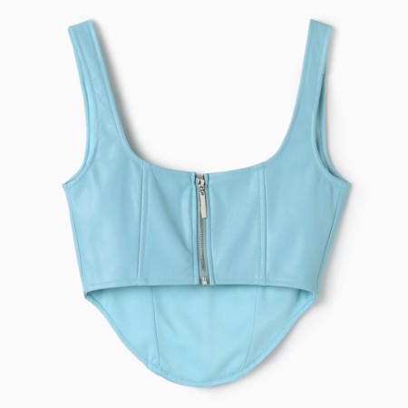 Women's corset leather, p. XL, blue-3