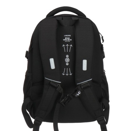 Youth backpack 44 x 30 x 20, ergonomic back, Deavente Moving Forward 19l, Black 7032412-4