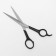 Hairdressers with emphasis, blade - 7 cm, black color