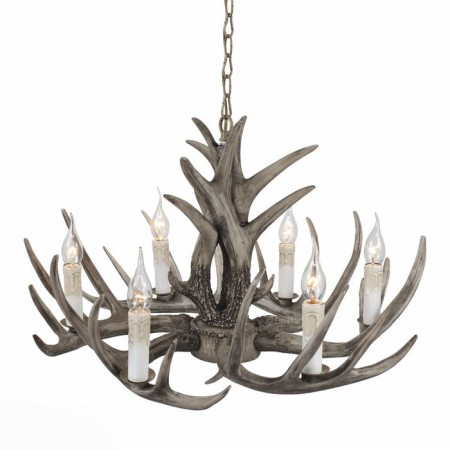Suspended chandelier ST LUCE. SL154.703.06. Corna. 6x40 watts, E14, 65x65x37 cm, color gray color-9