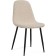 Metal frame chair Lilu Metal/Builder fabric, black/beige 45x52x86 cm
