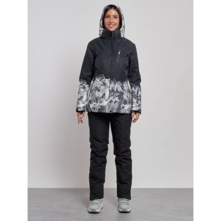 Ski suit female, size 44, black color-4
