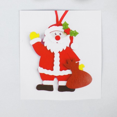 Set for creativity - create a Christmas tree decoration from the felt "Santa Claus with a bag of gifts"-2
