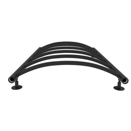 Water towel "Sanprise" Classic P6, 500x800 mm, lower connection., Black matte-2