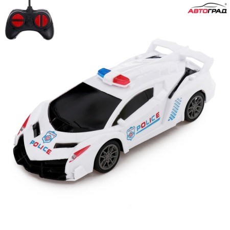 Radio -controlled machine "Night Guide", 1:20, works from batteries, white color