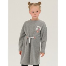 Dress for girls, height 104 cm, gray color