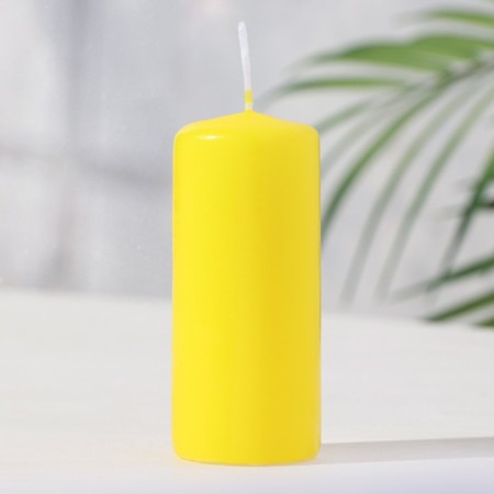 Candle - cylinder, 4x9 cm, 11 hours, 90 g, yellow