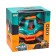 Tractor "Construction", mobile details, light and sound, works from batteries, turquoise color