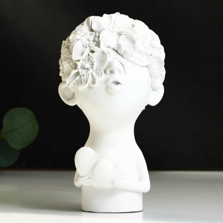 Figure Polystone "Love" Color White 12 x 6.5 x 22 cm-5