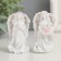 Souvenir Polystone "Angel -girl in a pink wreath - Gratitude" MIX 3.8x6x3 cm