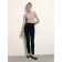 Women's jeans with a high landing CONTE ELEGANT MOM SLIM, size M, DEEP BLACK color